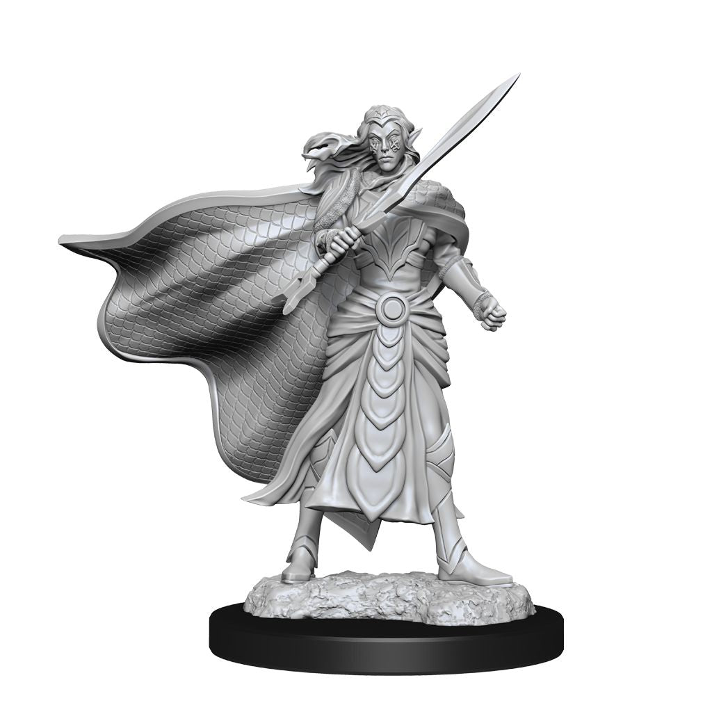 Magic the Gathering Unpainted Miniatures: W02 Elf Fighter & Elf Cleric