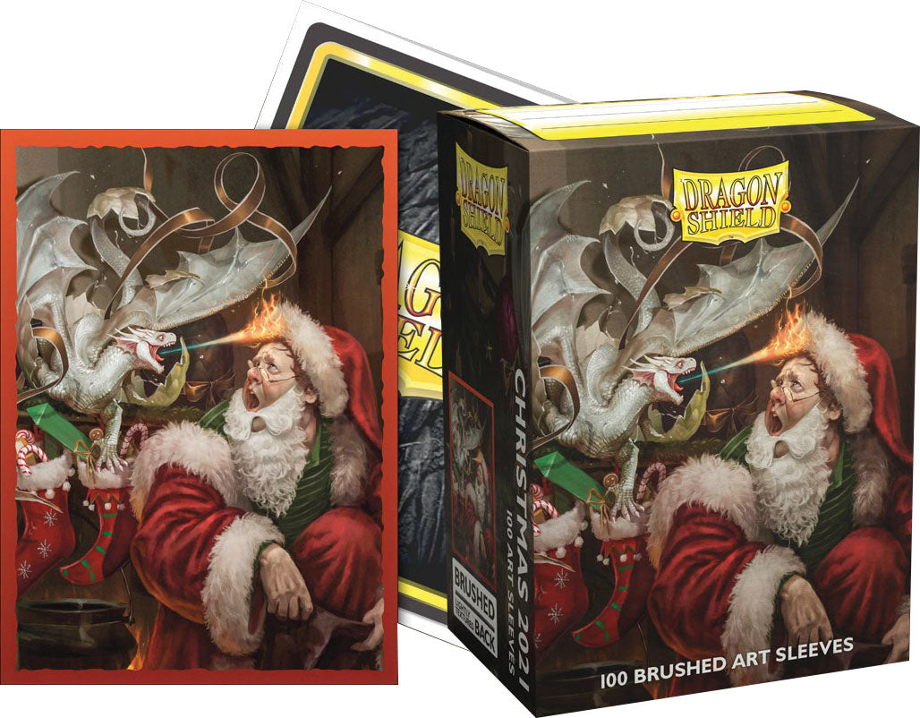 Dragon Shields: (100) Brushed Art - Christmas Dragon 2021